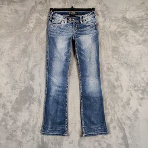 Silver Jeans Women 26 Blue Tuesday Bootcut Low Rise Denim Stretch Pants 26x31